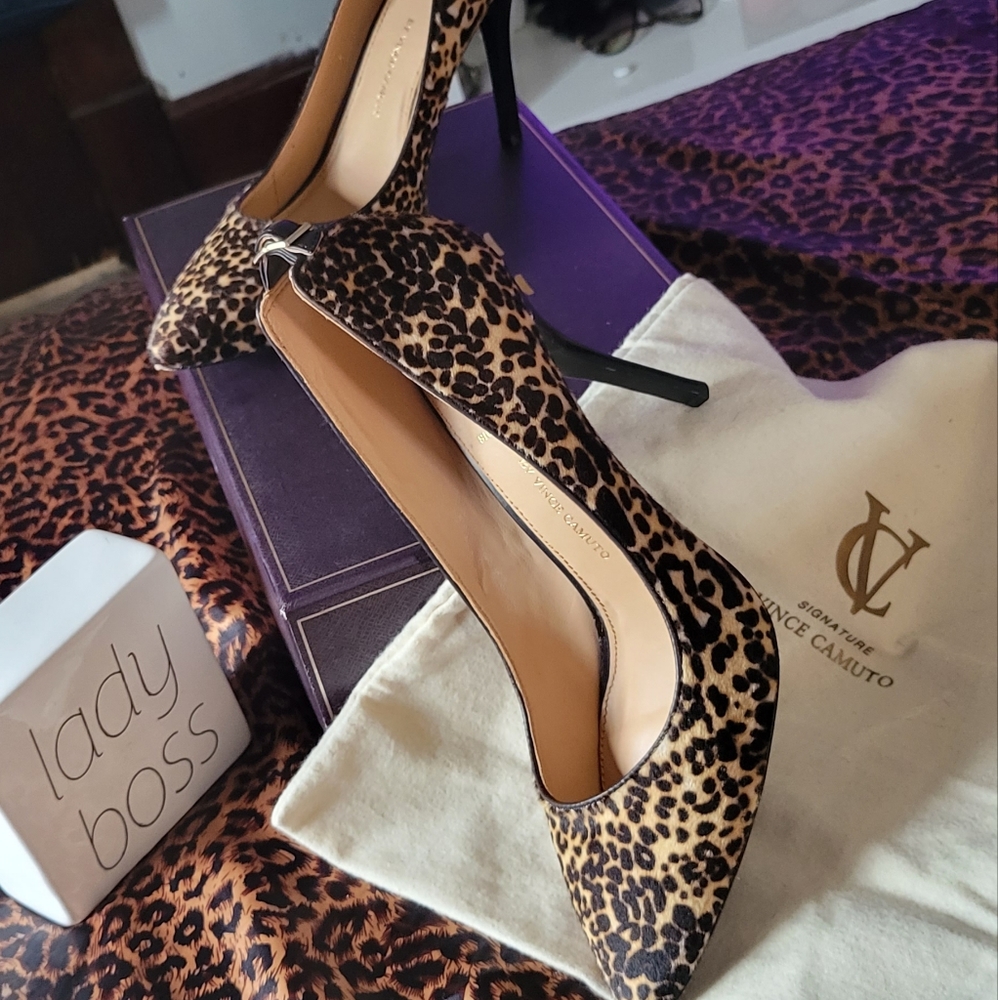 Leopard heel...slightly worn